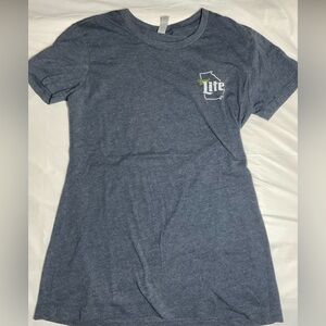 Miller Lite Grey Tshirt Georgia Miller Lite women size M
